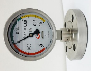 Y-100B带双色指示环不锈钢压力表